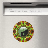 Star Bubbles New age Green Yin Yang Magnet (Insitu (Vaatwasser))