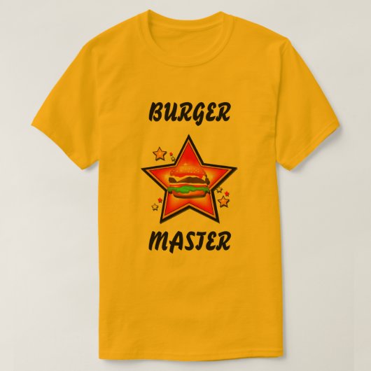 Star Burger Master Mannen T-shirt (Design voorkant)