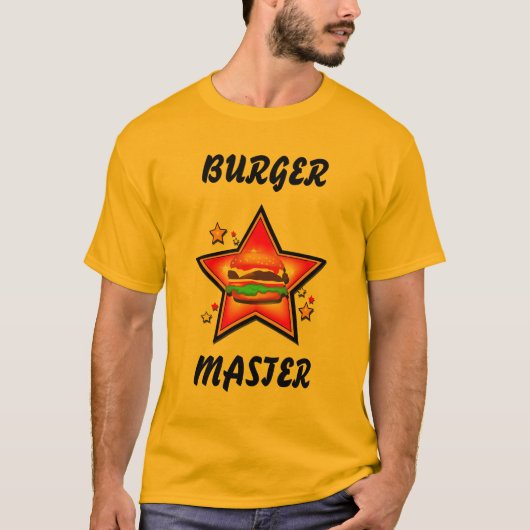 Star Burger Master Mannen T-shirt (Voorkant)