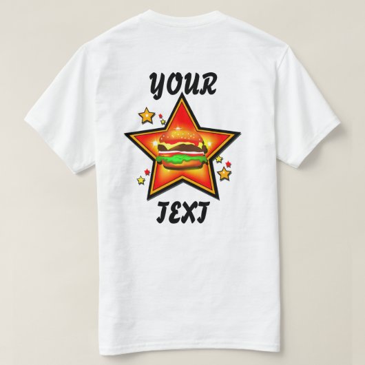 Star Burger T-shirt (Design achterkant)