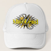Star Burst Clan MacLeod van Lewis Tartan Monogram Trucker Pet (Voorkant)