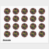 Star Burst Gold Hartelijk dank Ronde Sticker (Vel)