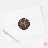 Star Burst Gold Hartelijk dank Ronde Sticker (Envelop)