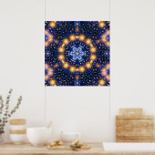 Star Burst Mandala Poster (Keuken)