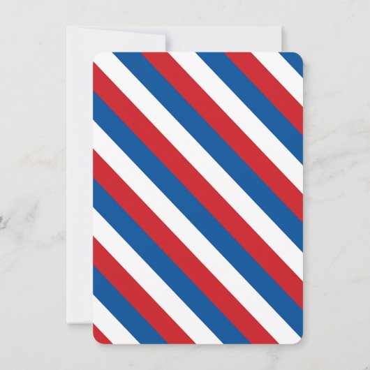 Star Bursts Fireworks Vierde van juli Uitnodiging (Achterkant)