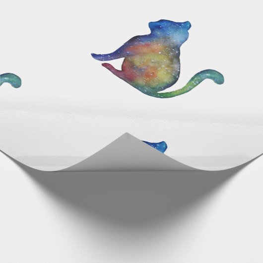 Star Cat Glossy Wrapping Papier, 30 in x 6 ft Cadeaupapier (Hoek)