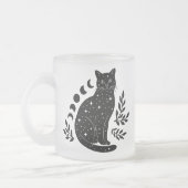 Star Cat & Moon Phases Matglas Koffiemok (Links)