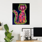 Star Cat Poster (Thuiskantoor)