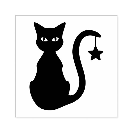 Star Cat Rubber Stamp Rubberstempel (Afrduk)