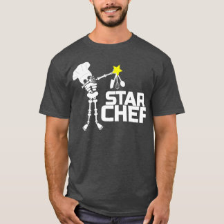 Star Chef Cook Skeleton Stars Kitchen Gift T-shirt