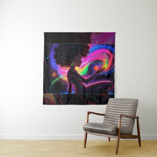 Star Child Tapestry Wandkleed (In situ)