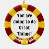 Star Class of 2025 (Naam toevoegen) Afstuderen Keramisch Ornament (Achterkant)