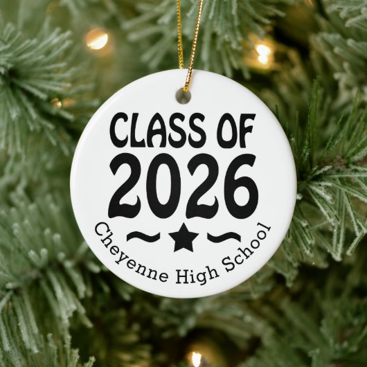 Star Class of 2026 Foto Afstuderen Keramisch Ornament (Boom)