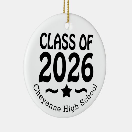 Star Class of 2026 Foto Afstuderen Keramisch Ornament (Rechts)