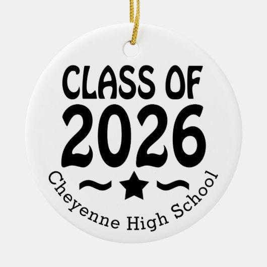 Star Class of 2026 Foto Afstuderen Keramisch Ornament (Voorkant)