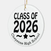 Star Class of 2026 Foto Afstuderen Keramisch Ornament (Links)