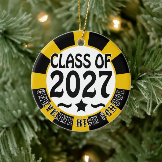 Star Class of 2027 Photo Graduation Keramisch Ornament (Boom)