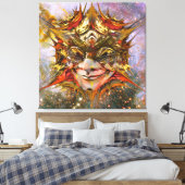 Star Clown Canvas Afdruk (Insitu (Slaapkamer))