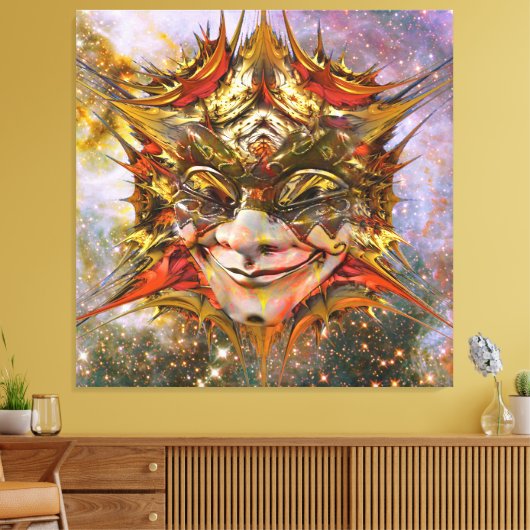 Star Clown Canvas Afdruk (Insitu (Woonkamer))