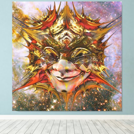 Star Clown Canvas Afdruk (Insitu (Houten vloer))