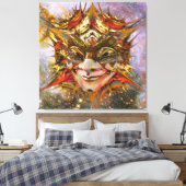 Star Clown Canvas Afdruk (Insitu (Slaapkamer))