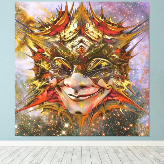 Star Clown Canvas Afdruk (Insitu (Houten vloer))