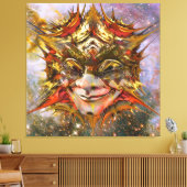 Star Clown Canvas Afdruk (Insitu (Woonkamer))