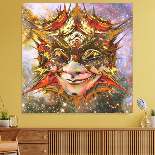 Star Clown Canvas Afdruk (Insitu (Woonkamer))