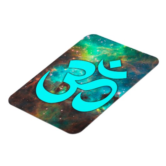 Star Cluster Aqua Om Symbol Magneet (Linkerzijde)