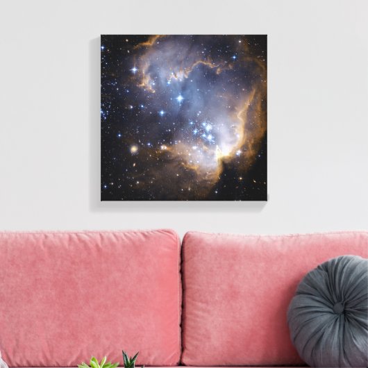 Star Cluster N90 Hubble Space Canvas Afdruk (Insitu (Woonkamer))