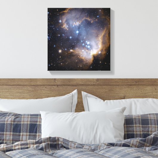 Star Cluster N90 Hubble Space Canvas Afdruk (Insitu (Slaapkamer))