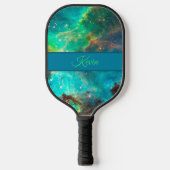 Star Cluster NGC 2074 in Cosmic Cloud Jouw naam Pickleball Paddle (Voorkant)