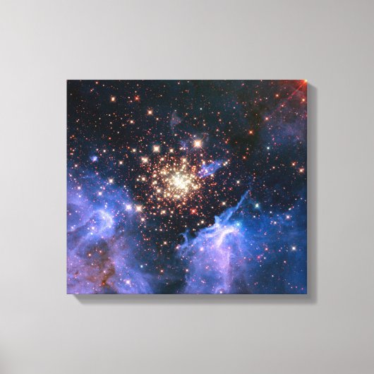 Star Cluster NGC 3603 (Hubble) Canvas Afdruk (Voorkant)