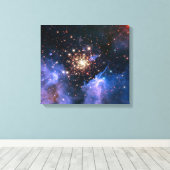 Star Cluster NGC 3603 (Hubble) Canvas Afdruk (Insitu (Houten vloer))
