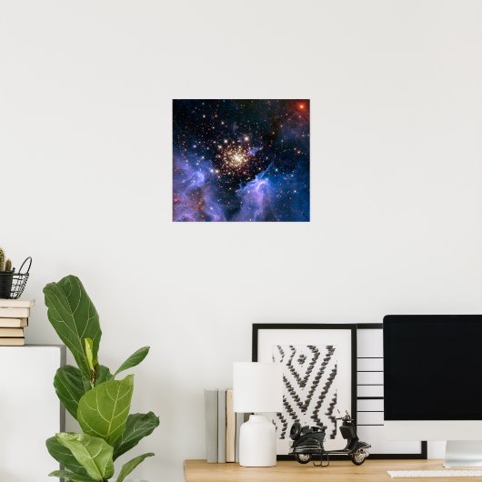Star Cluster NGC 3603 (Hubble) Poster (Thuiskantoor)