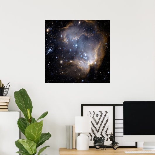Star Cluster NGC 602. Poster (Thuiskantoor)