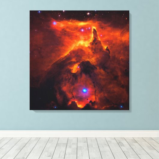 Star Cluster Pismis 24, kern van NGC 6357 Canvas Afdruk (Insitu (Houten vloer))