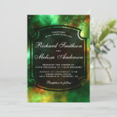 Star Clusters Space Galaxy Uitnodiging voor bruilo (Staand voorkant)