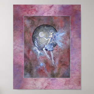 Star Collectors Fairy and Owl Fantasy Art Poster