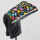 Star Color Golf Head Hoesje – Kosmische stijl Golfheadcover (3/4 voorkant)