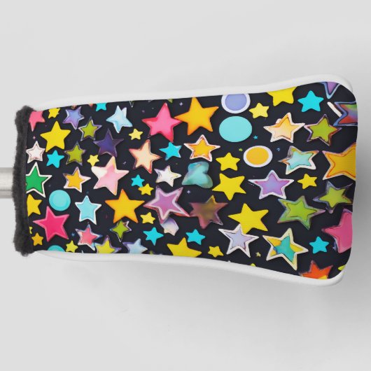 Star Color Golf Head Hoesje – Kosmische stijl Golfheadcover (Voorkant)
