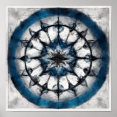 Star Compass Mandala Square Poster (Voorkant)