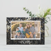 Star Confetti Happy Nieuwjaar 2023 Foto Feestdagenkaart (Staand voorkant)