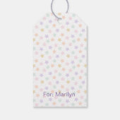 Star Confetti (pastel) Cadeaulabel (Achterkant)