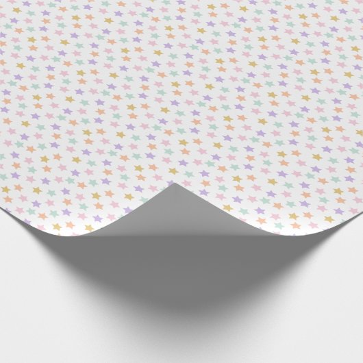 Star Confetti (pastel) Cadeaupapier (Hoek)