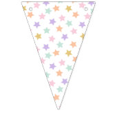 Star Confetti (pastelvaste stoffen) Vlaggetjes (Eerste vlag)