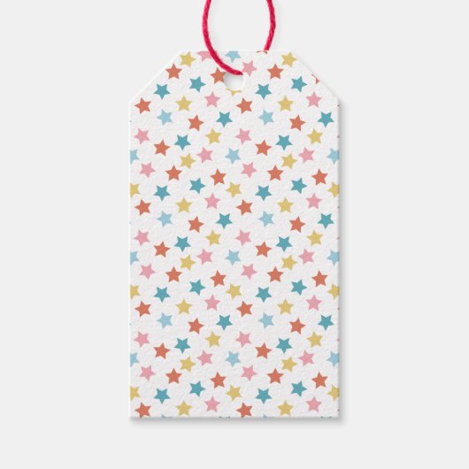Star Confetti (Retro) Cadeaulabel (Voorkant)