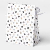 Star Confetti (Warm Neutrals - Zwart) Bedankdoosjes (Achterkant)