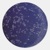 Star Constellation Map Ronde Sticker (Voorkant)