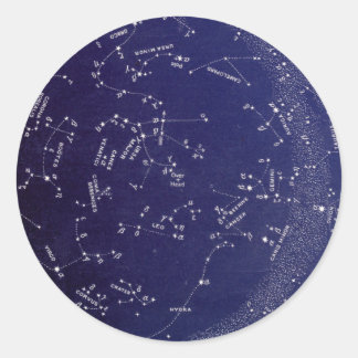  Star Constellation Map Ronde Sticker